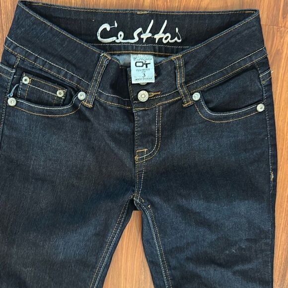 Vintage C'est Toi dark wash jeans boot cut size 3 90s for( tall girls  long legs - Picture 6 of 6
